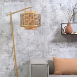 Good & Mojo Bhutan gulvlampe, natur, 176cm Ø40cm Online