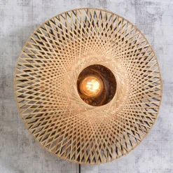 Good & Mojo Kalimantan vegg, natur/svart, Ø 60cm| Vegglamper