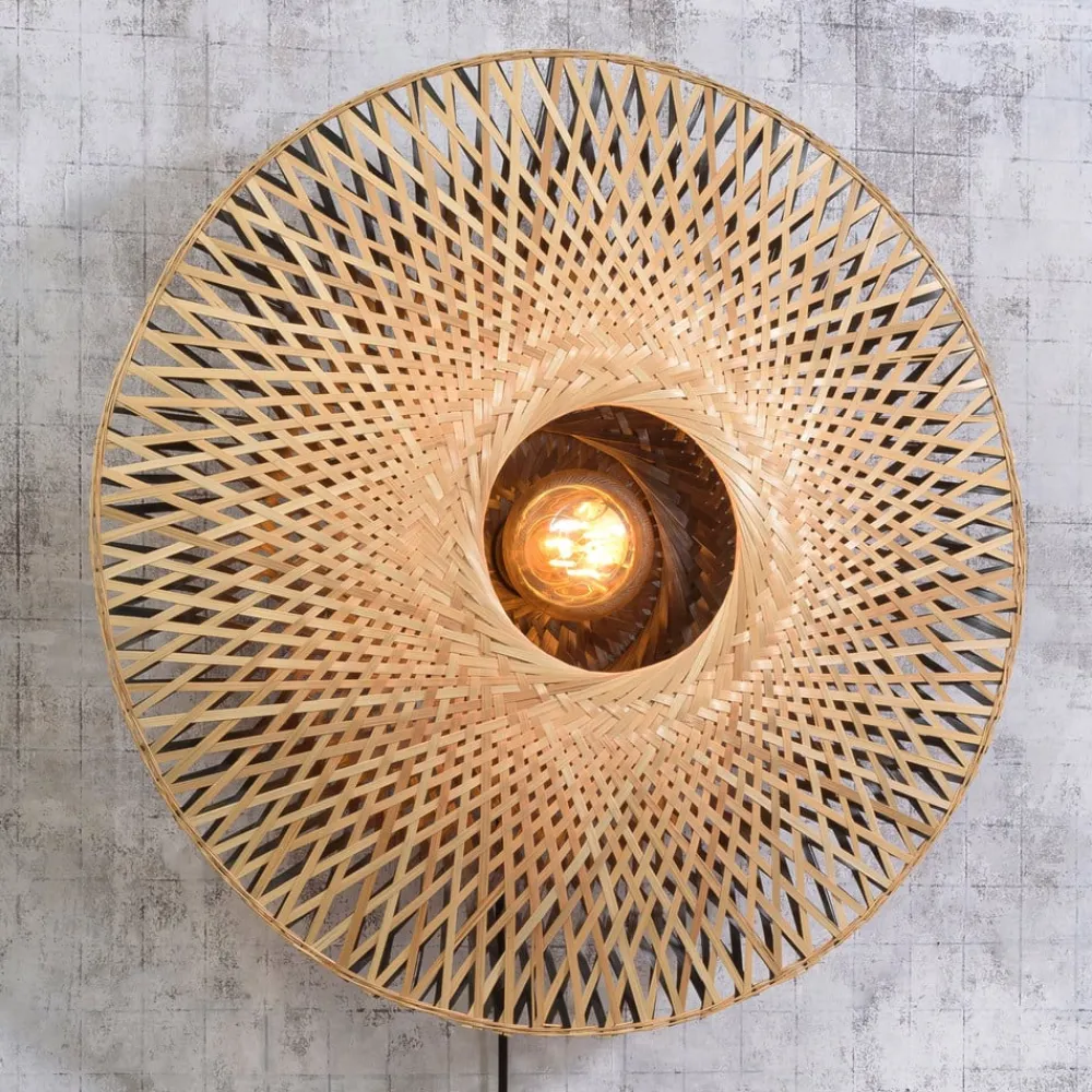 Good & Mojo Kalimantan vegg, natur/svart, Ø 60cm| Vegglamper