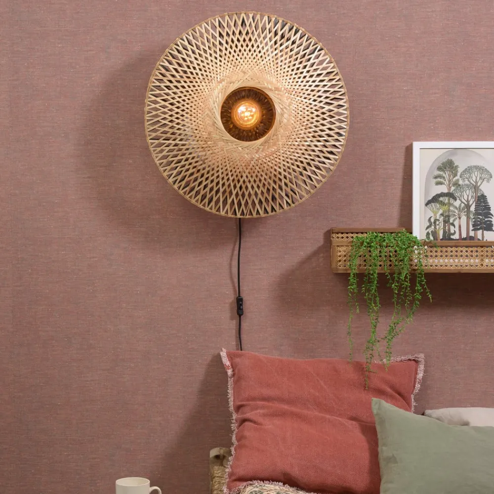 Good & Mojo Kalimantan vegg, natur/svart, Ø 60cm| Vegglamper