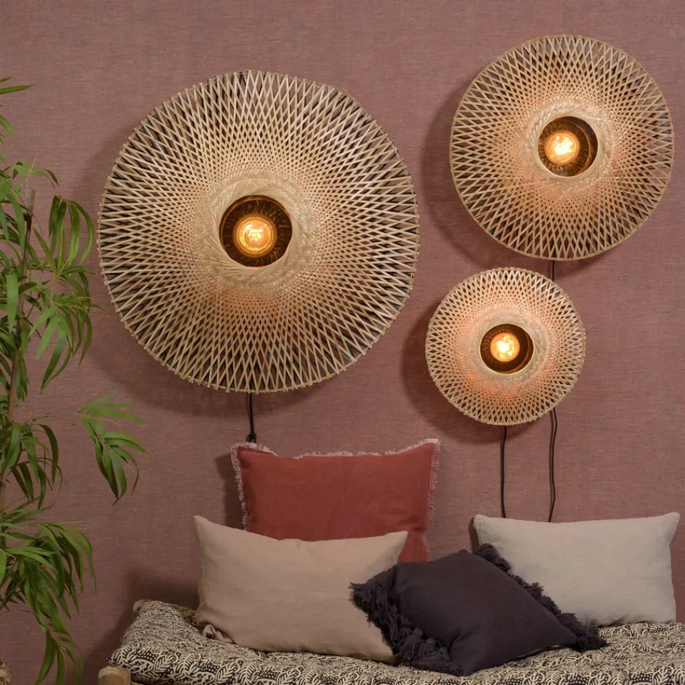 Good & Mojo Kalimantan vegg, natur/svart, Ø 60cm| Vegglamper