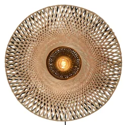 Good & Mojo Kalimantan vegg, natur/svart, Ø 60cm| Vegglamper