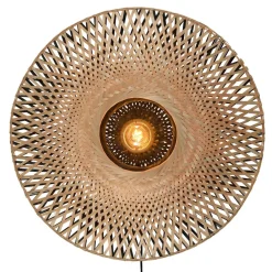 Good & Mojo Kalimantan vegg, natur/svart, Ø 44cm| Vegglamper