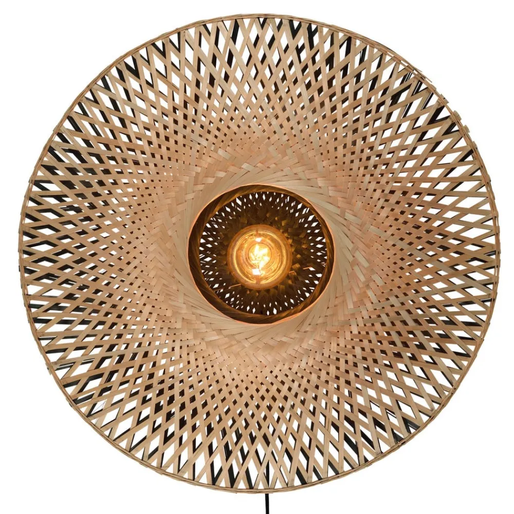 Good & Mojo Kalimantan vegg, natur/svart, Ø 44cm| Vegglamper