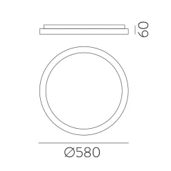 ACB ILUMINACIÓN Grace LED-taklampe, hvit, Ø 58 cm, Casambi, 50 W| Smarthus Belysning