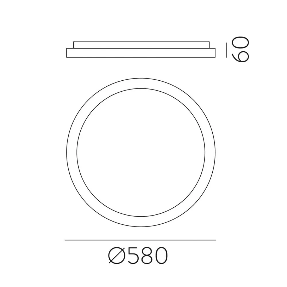 ACB ILUMINACIÓN Grace LED-taklampe, hvit, Ø 58 cm, Casambi, 50 W| Smarthus Belysning