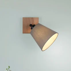 JUST LIGHT. GmbH Grønn Michel veggspot med stoffskjerm| Spotter I Tak