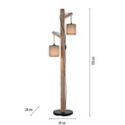 JUST LIGHT. GmbH Grønn Tribu gulvlampe med papirskjermer Clearance