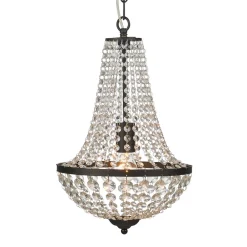 Markslöjd Gränsö lysekrone, svart, IP20, Ø 30 cm