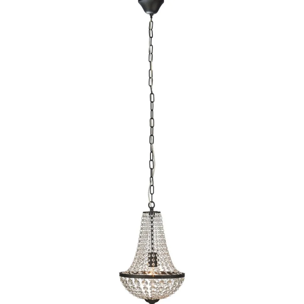 Markslöjd Gränsö lysekrone, svart, IP20, Ø 30 cm