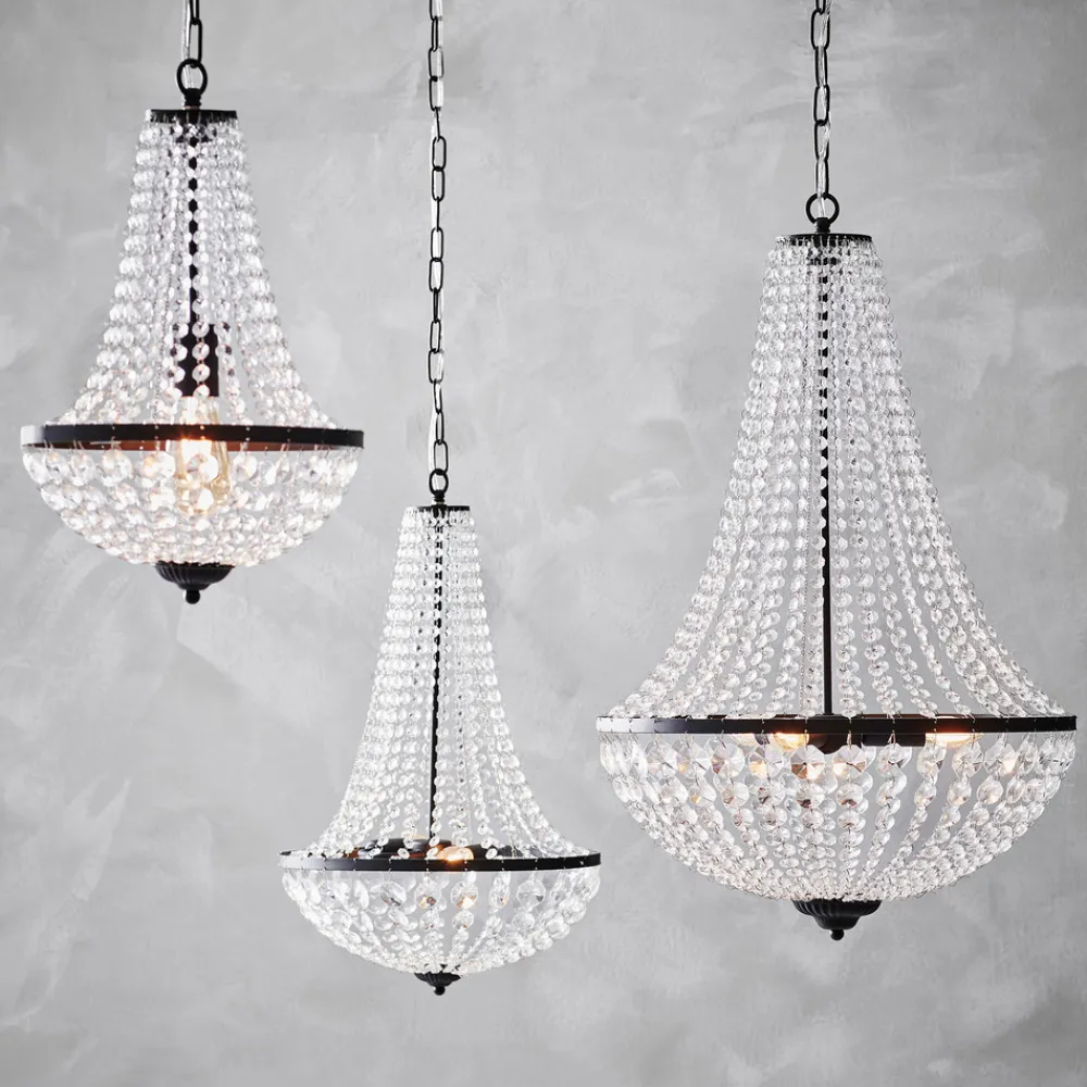 Markslöjd Gränsö lysekrone, svart, IP20, Ø 30 cm