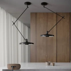 GRUPA Arigato taklampe 1 stk. 140cm Ø45cm svart| Kontorbelysning