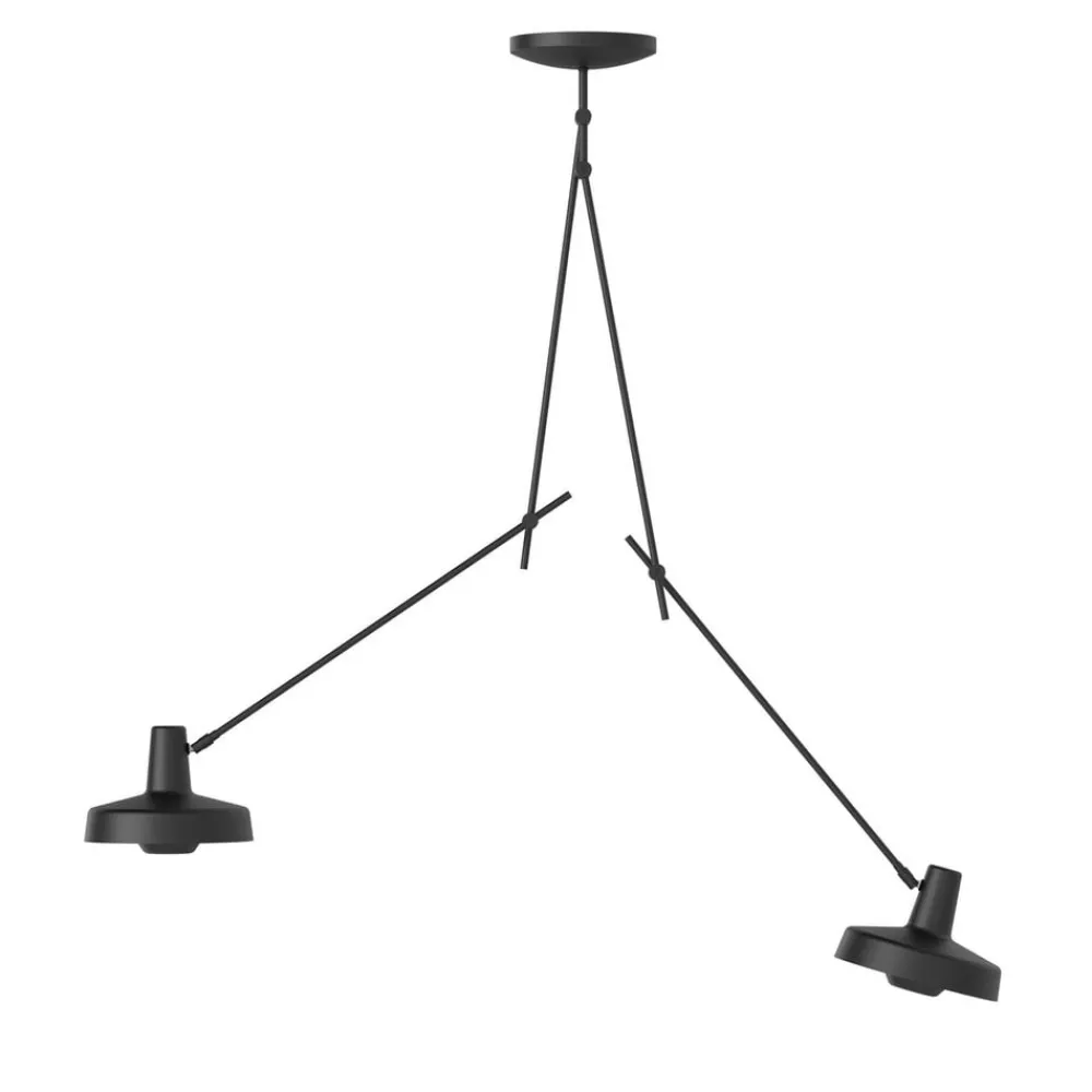 GRUPA Arigato taklampe 2-lys 110cm sort| Kontorbelysning