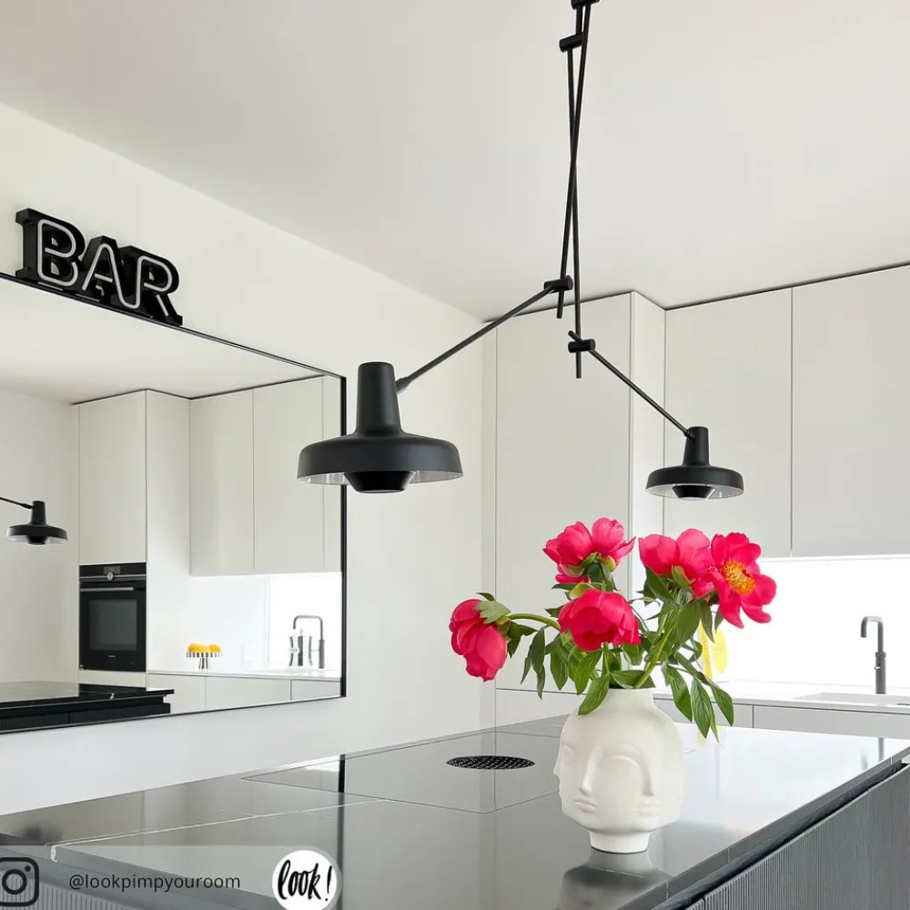 GRUPA Arigato taklampe 2-lys 110cm sort| Kontorbelysning