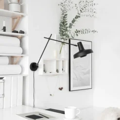 GRUPA Arigato vegg 1-lys 70cm Ø23cm svart| Kontorbelysning