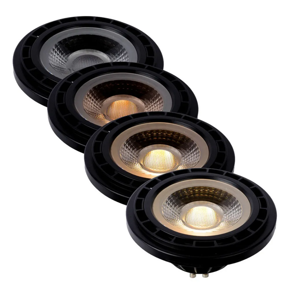 Lucide GU10 LED-reflektor 12W 3 000 K dim to warm, svart Hot