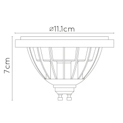 Lucide GU10 LED-reflektor 12W 3 000 K dim to warm, svart Hot