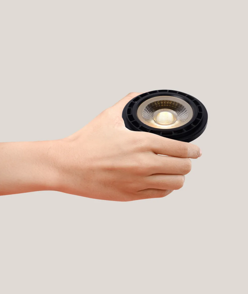 Lucide GU10 LED-reflektor 12W 3 000 K dim to warm, svart Hot