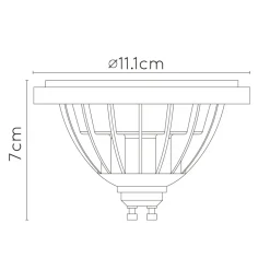 Lucide GU10 LED-reflektor 12W 3 000 K dim to warm, svart Hot