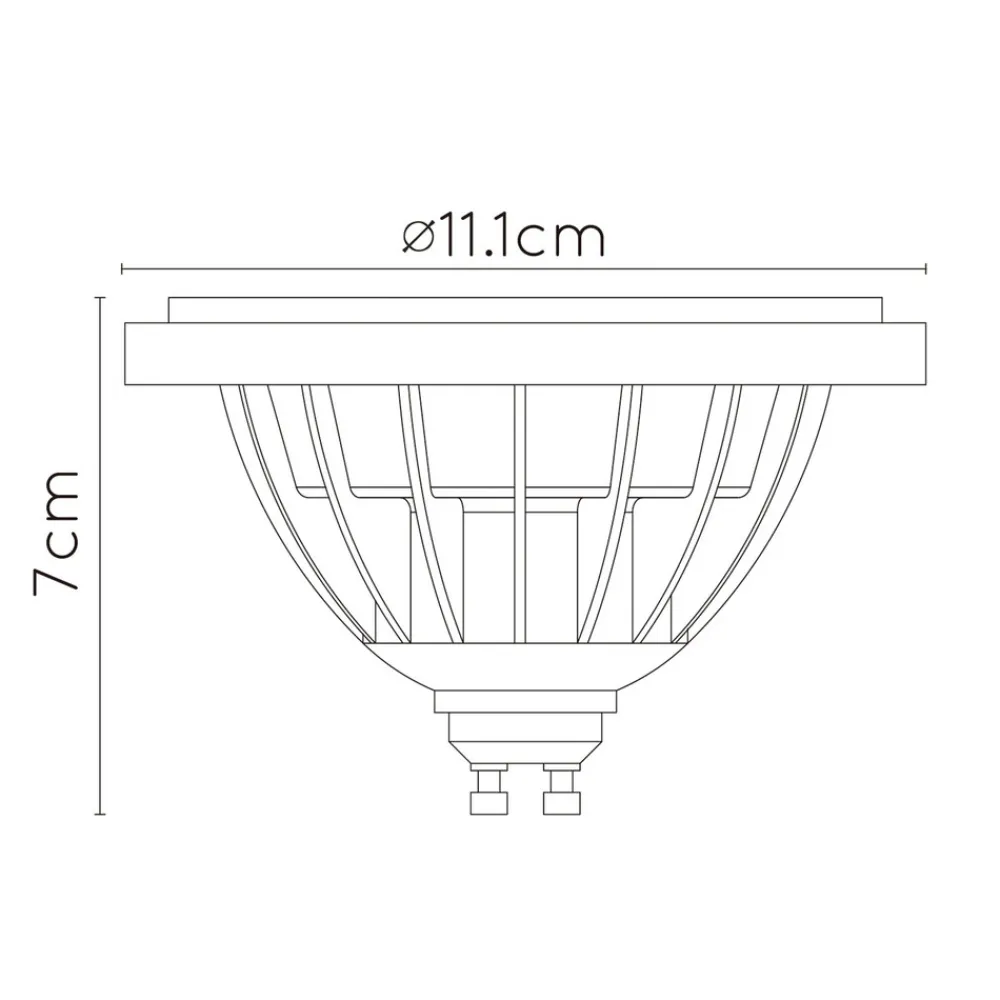 Lucide GU10 LED-reflektor 12W 3 000 K dim to warm, svart Hot