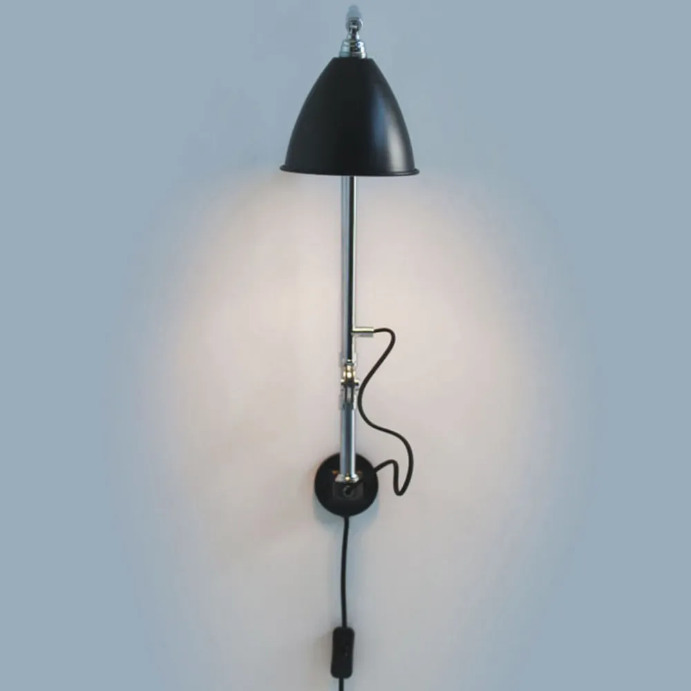 GUBI Bestlite BL5 vegglampe, krom/svart Hot