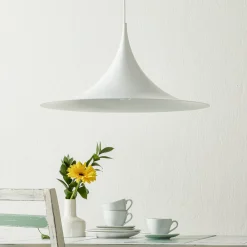 GUBI Semi pendellampe, Ø 60 cm, hvit