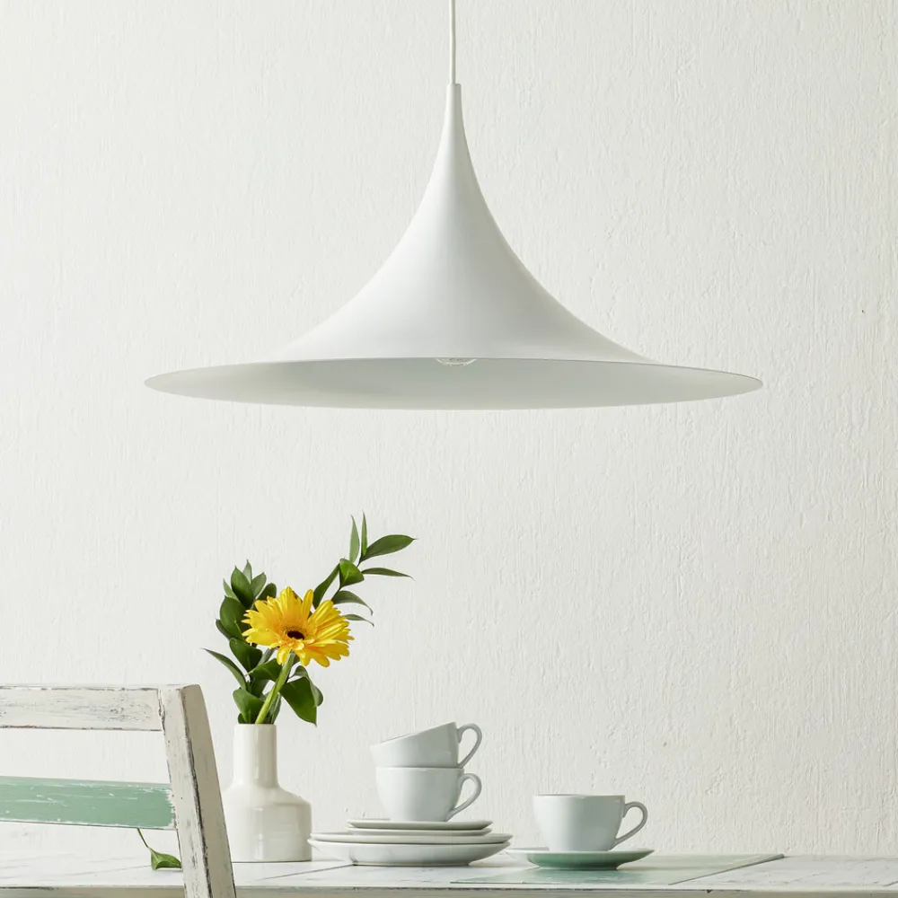 GUBI Semi pendellampe, Ø 60 cm, hvit