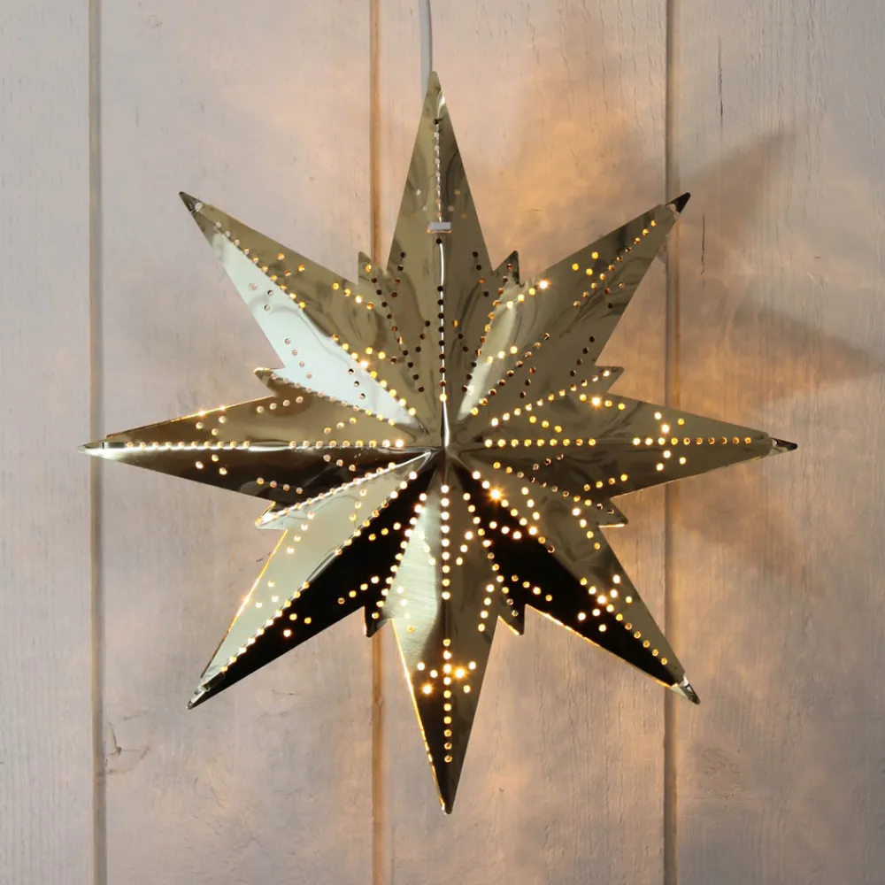 STAR TRADING Gullfarget metallstjerne Mini Online
