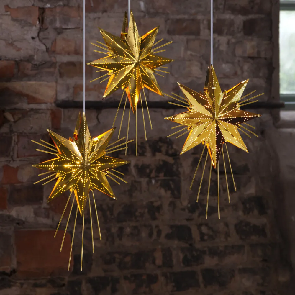 STAR TRADING Gullfarget metallstjerne Mini Online
