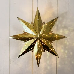 STAR TRADING Gullfarget metallstjerne Mini Online