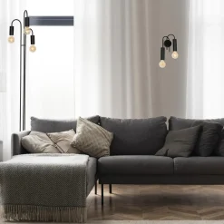 Luminex Gulvlampe Aidan, 3 lyskilder, svart Online