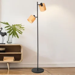 Steinhauer Gulvlampe bambus, 2-lys New