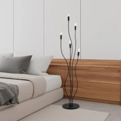 Opviq Gulvlampe Bonibon 13231 svart metall høyde 155 cm 5 lyskilder| Gulvlamper