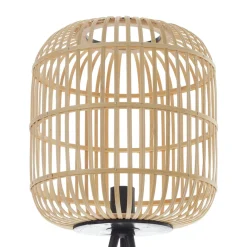 EGLO Gulvlampe Bordesley trebein med treskjerm Discount