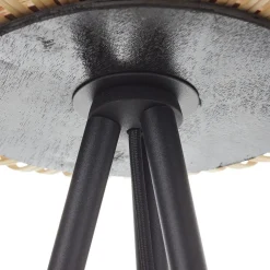 EGLO Gulvlampe Bordesley trebein med treskjerm Discount