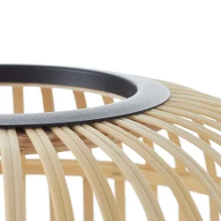 EGLO Gulvlampe Bordesley trebein med treskjerm Discount