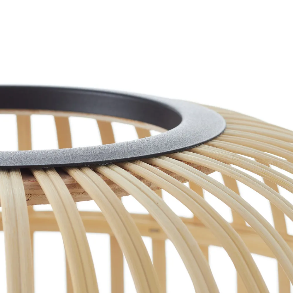 EGLO Gulvlampe Bordesley trebein med treskjerm Discount