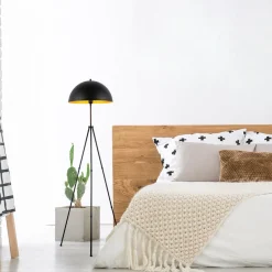 Opviq Gulvlampe Can-NT-113-1, svart metall treben, høyde 170 cm| Gulvlamper