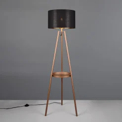 Reality Leuchten Gulvlampe Colette, tripod, kaffe/svart Best