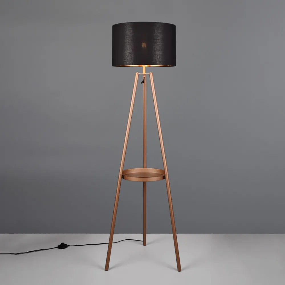 Reality Leuchten Gulvlampe Colette, tripod, kaffe/svart Best
