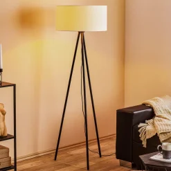 BRITOP Gulvlampe Corralee i svart og hvitt| Gulvlamper