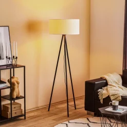 BRITOP Gulvlampe Corralee i svart og hvitt| Gulvlamper