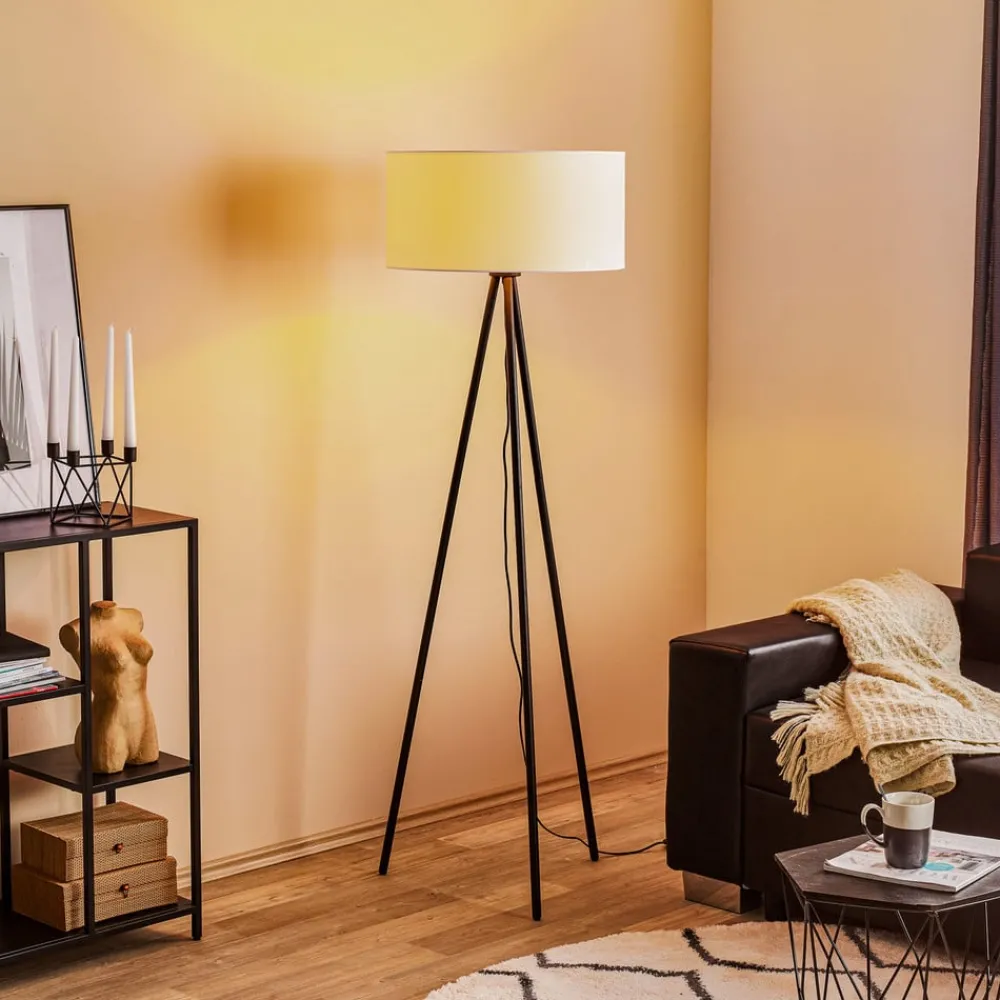 BRITOP Gulvlampe Corralee i svart og hvitt| Gulvlamper