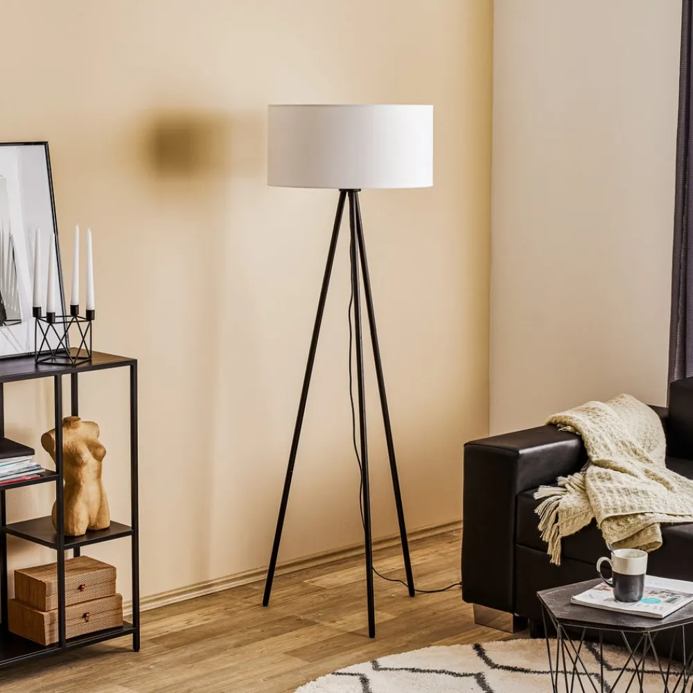 BRITOP Gulvlampe Corralee i svart og hvitt| Gulvlamper