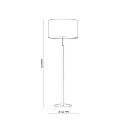 TK Lighting Gulvlampe Deva Nature, tekstil, tre| Gulvlamper