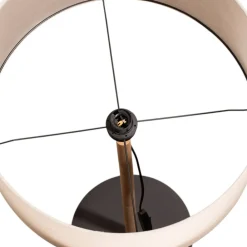 TK Lighting Gulvlampe Deva Nature, tekstil, tre| Gulvlamper