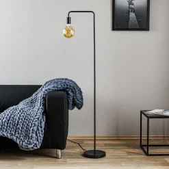 Trio Lighting Gulvlampe Diallo uten skjerm matt svart Outlet