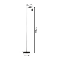 Trio Lighting Gulvlampe Diallo uten skjerm matt svart Outlet