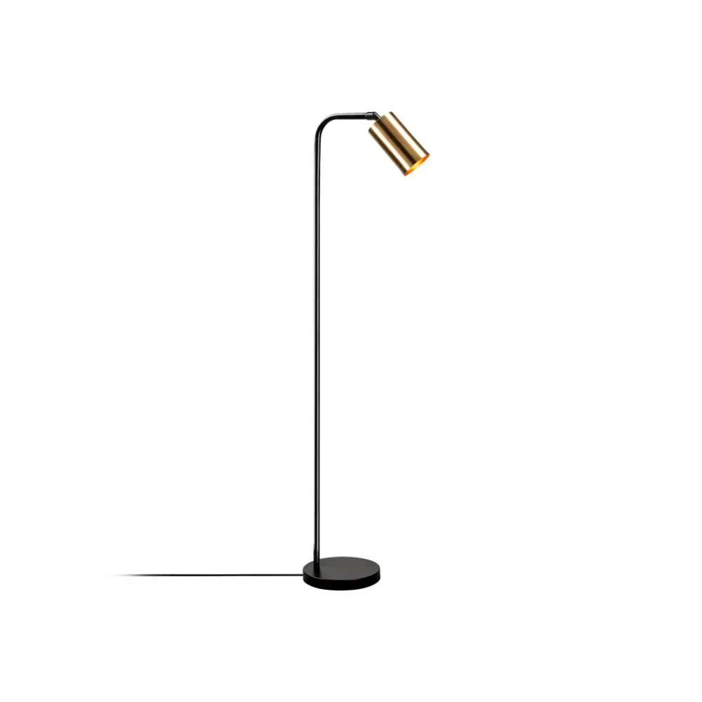 Opviq Gulvlampe Emek 4081, svart, skjerm i antikt gull Hot