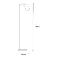 Opviq Gulvlampe Emek 4081, svart, skjerm i antikt gull Hot